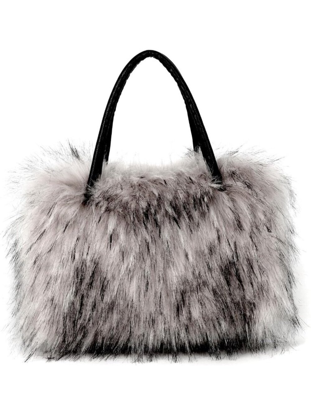Fluffy Faux Fur Tote Bag - Stylish Women's Shoulder Handbag for Moms & Friends